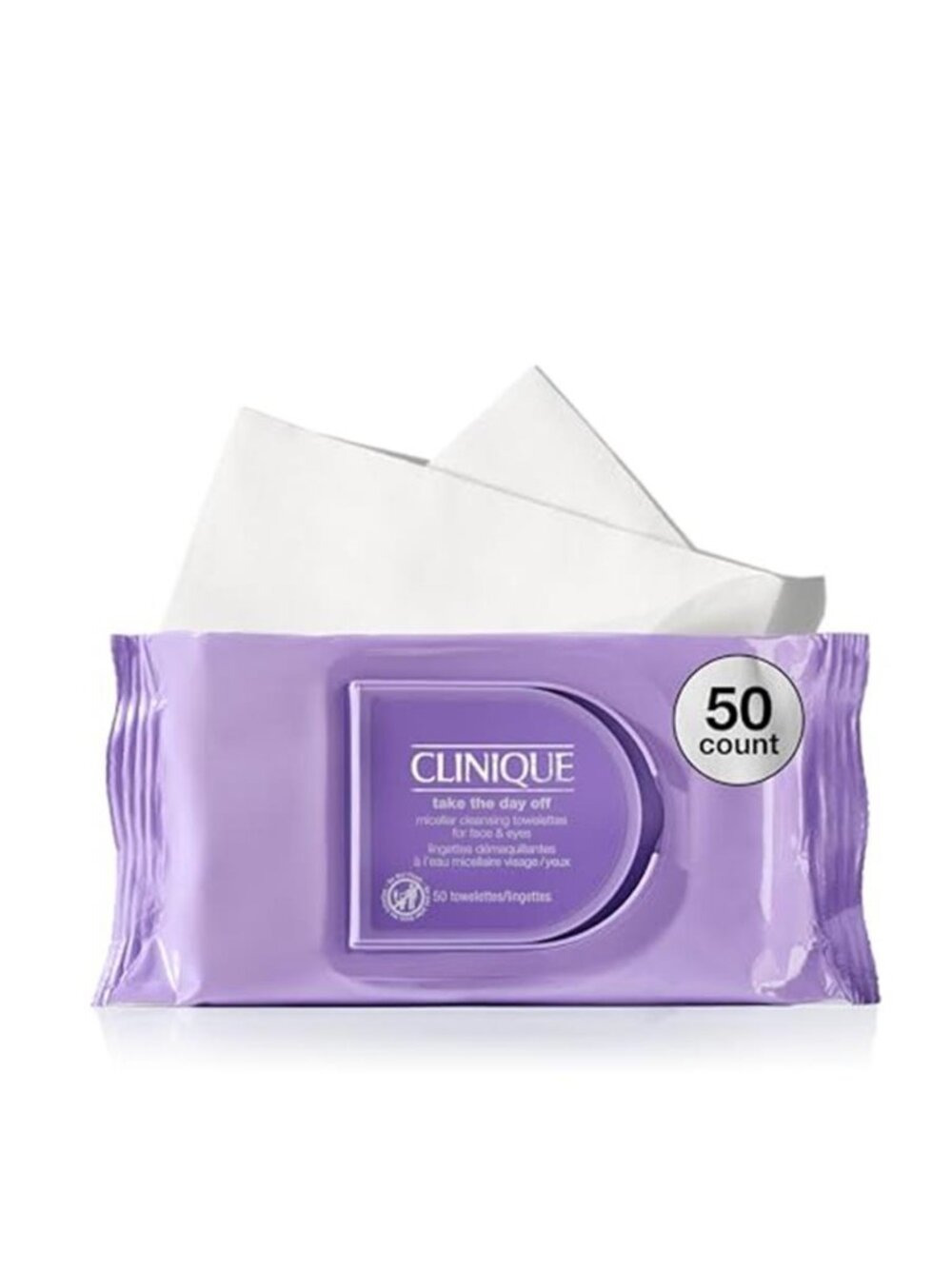 Clinique Take The Day Off Micellar Cleansing Makeup Remover Wipes For Face and